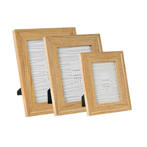 Picture of LIGHT OAK WOOD FRAMES WITH WALL MOUNT - 3 SIZES